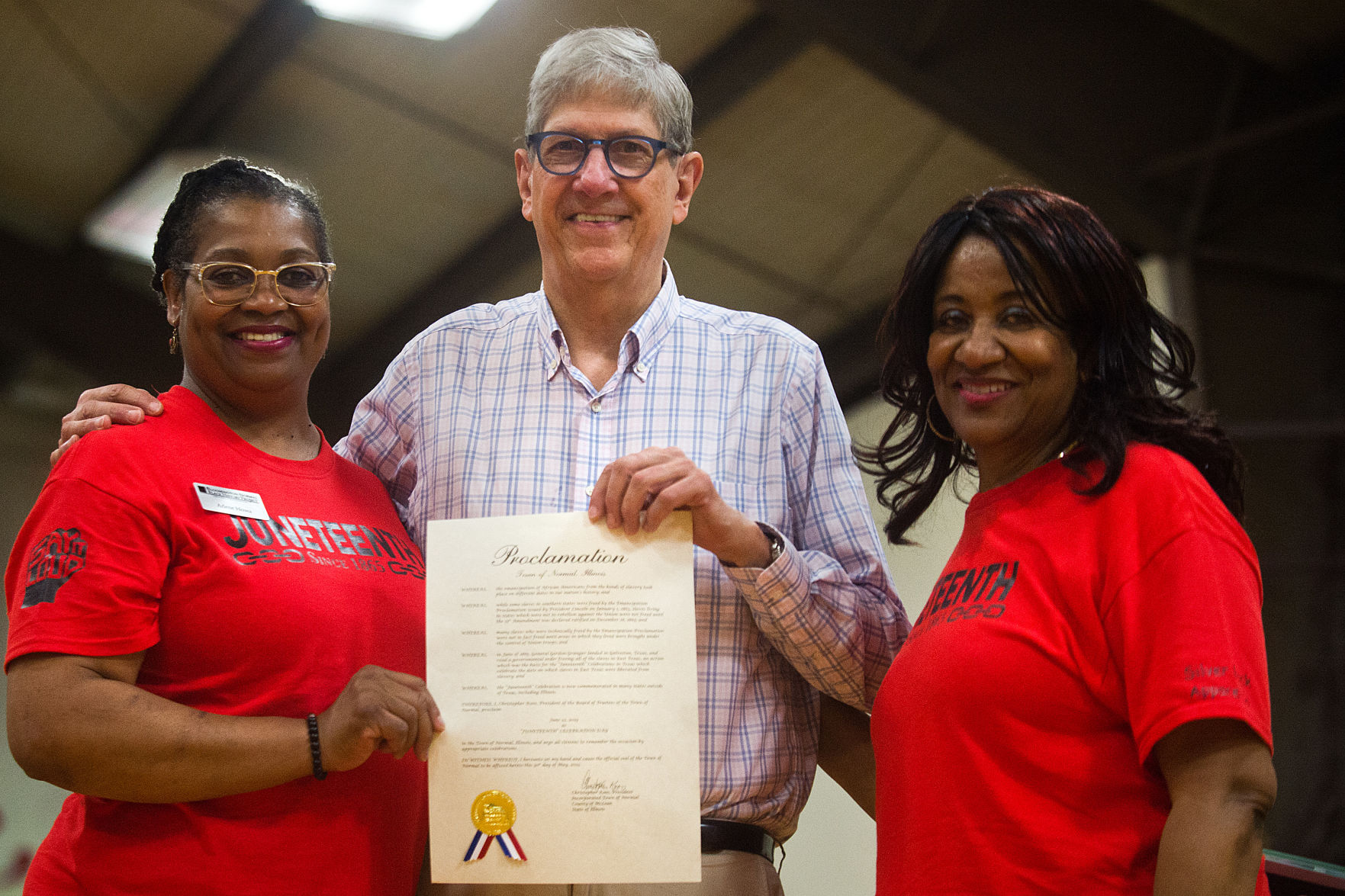 Arlene Hosea, Normal Mayor Chris Koos, Willie Holton Halbert